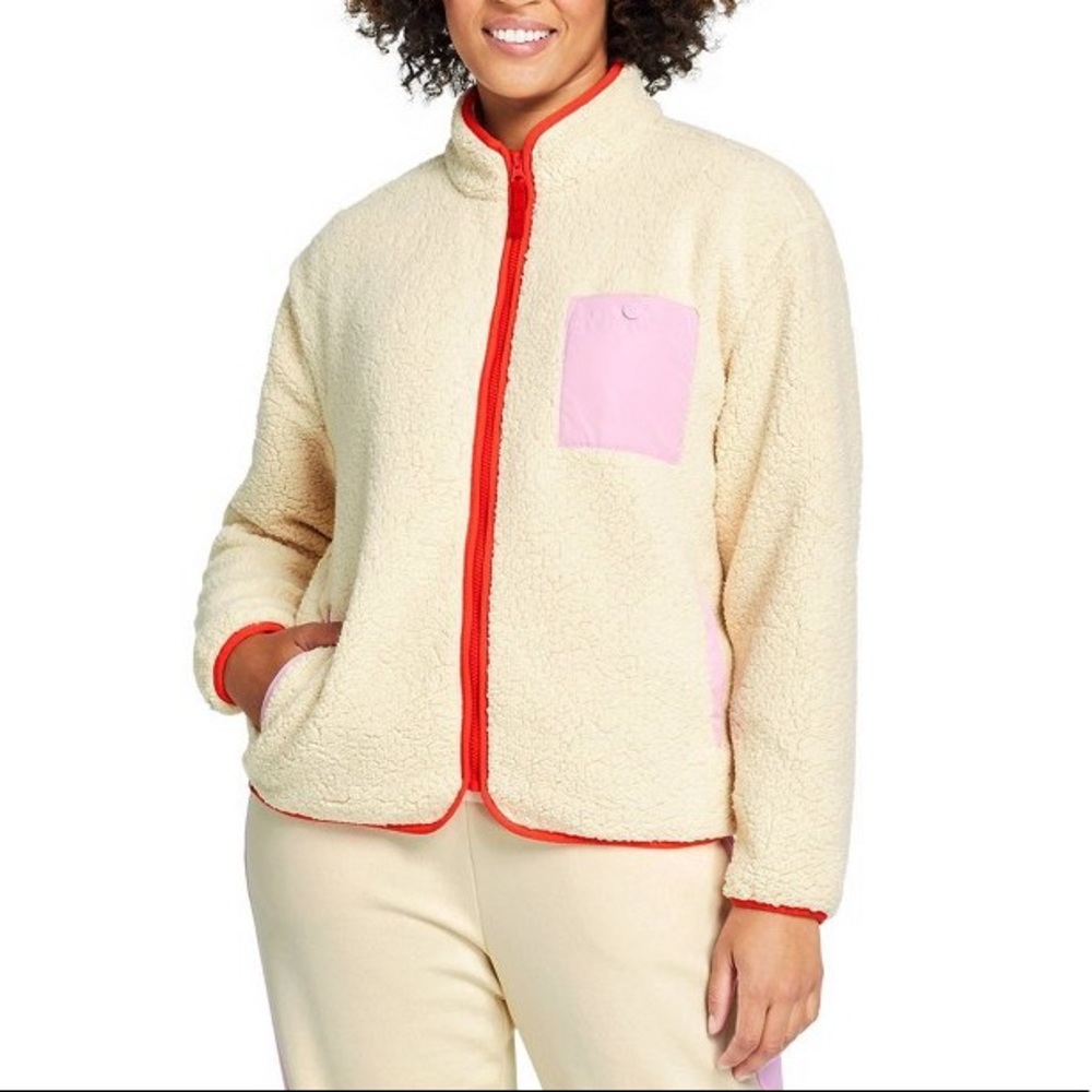 Women's Contrast Pocket Sherpa Jacket -
LEGO® Collection × Target Cream XXS